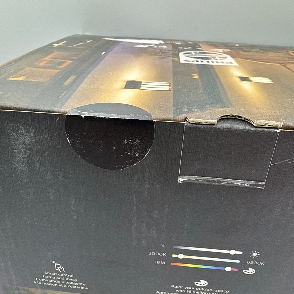 Philips - Hue White and Color Ambiance Lucca Wall Light - Black